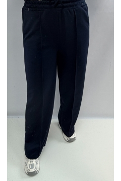 Broek met koord en naad Gioosa donker blauw