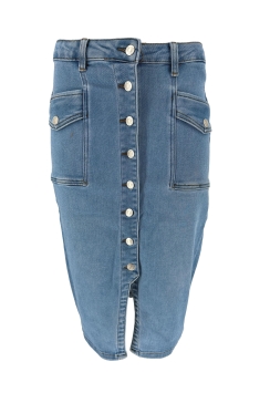 Original denim rok met knoop sluiting aan de voorzijde (D2677/2678(JRC) SALE