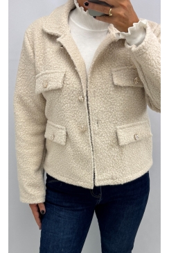 Jasje met knoopjes en KRAAG Emily beige