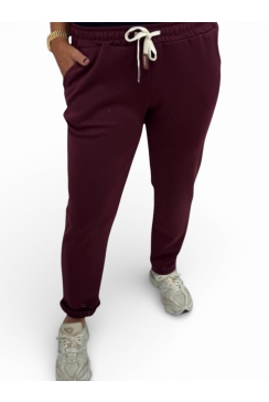 Broek met koord in de taille Kate wijnrood (SWD)