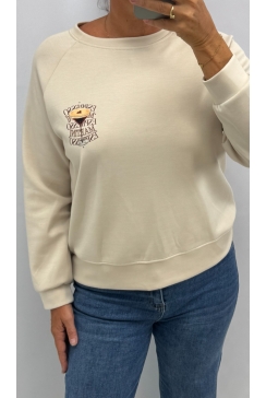 Sweater espresso martini beige