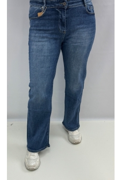 I dodo jeans met knoop en ritssluiting dark denim (L4038#)