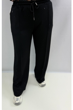 Broek met naad en koord Talia zwart