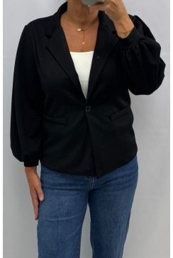 Korte blazer met lange mouw Emmeline zwart