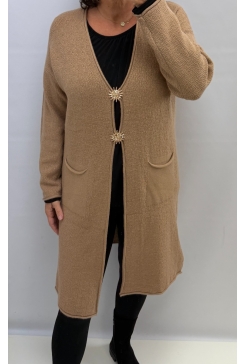 LANGER vest met zakjes star camel SALE ptl