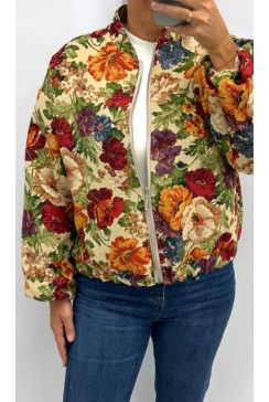 Bomberjack met POFMOUW en ritssluiting Omi rood