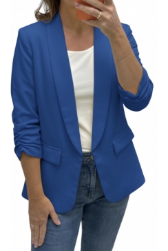 Colbert met smock-mouw Didi kobalt