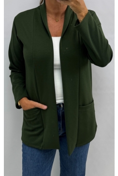 Blazer/vest met zakken Annabella army