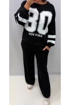 2-delig set New York 80 zwart SALE