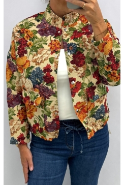 Bomberjack met DRUKKNOPEN Omi rood