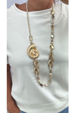 Ketting met schelp beige (250690)