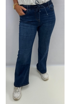 G-smack met elastische taille en koordje en rechte broekspijp (SKV426-1)