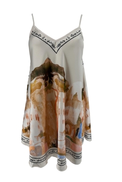 TOP van satijn-look Toscane beige. SALE