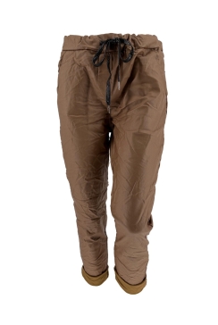 Leather-look jogg-jeans Salina choco