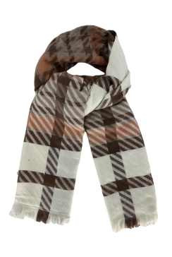 Zachte sjaal striped beige (FA-2402)