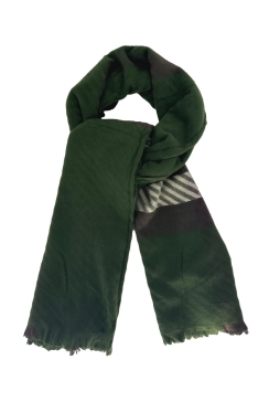 Zachte sjaal met strepen green (FA-2401)