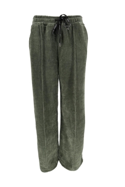 Broek van VELVET met naad en Loveforever koordje army. SALE