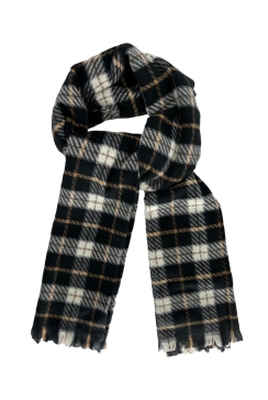 Zachte sjaal geruit black (FA-2403)