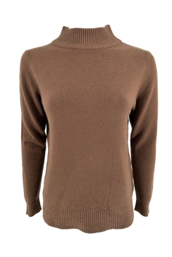 Fijngebreide turtleneck Sophie bruin (S-887) MST