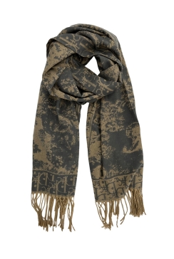 Zachte sjaal met print Diora grey (DA24-12)