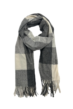 Zachte sjaal geruit met sparkle black (SQ24-1)