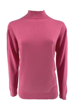 Fijngebreide trui met opstaande boord Laura bubblegum (B-1112-22)