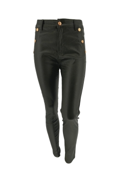 G-smack coating broek met gouden knopen army (SW5045-8). SALE. (kdib)