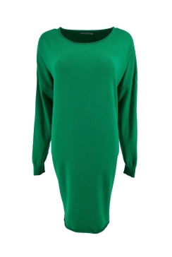 Jurk/tuniek met lange mouw en ronde hals helder groen (HJD7915)JMK