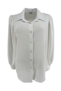 Blouse met plooi in de mouw Tammy off-white