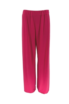 Travelstof broek met rechte broekspijp fuchsia CASD