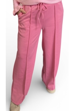 Broek met koord en naad Gioosa fuchsia