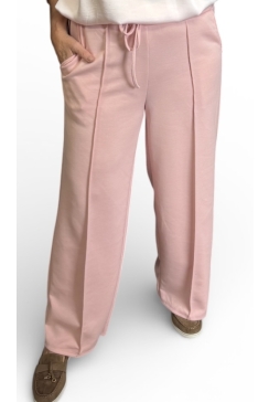 Broek met koord en naad Gioosa licht roze