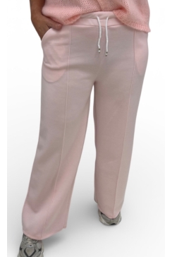 Broek met rechte broekspijp en wit koordje Sietske licht roze