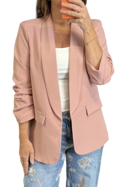 Colbert met smock-mouw Didi oud roze