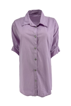 Blouse/poncho met korte mouw Betsy lila. SALE