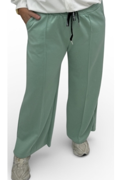 Broek met koord love forever groen