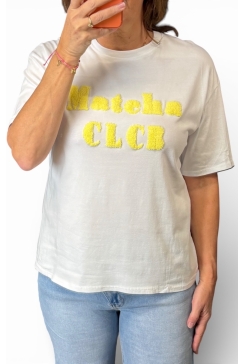 Shirt met korte mouw Matcha geel