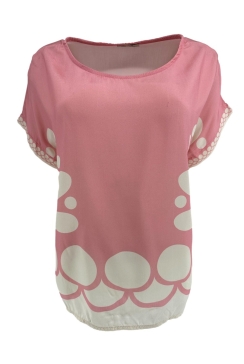 Shirt met print Ursela fuchsia