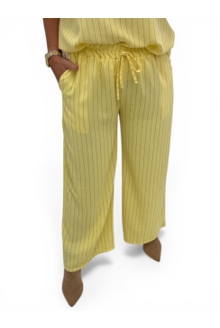 Broek met koord en strepen Marie geel