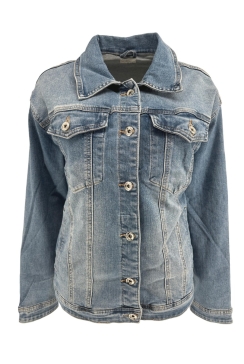 B.S denim/spijker jack met borstzak (BS6224#) SALE