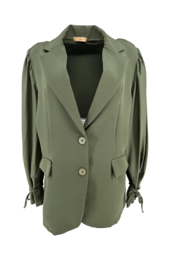 Blazer met knoopjes en uni mouw army. SALETKD)