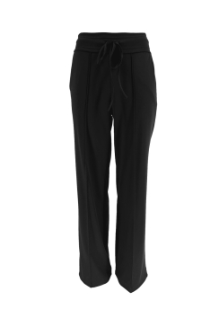 Travelstof broek met rechte broekspijp en naad Bibi zwart btsb)