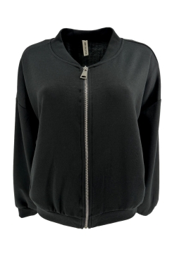 Vest met lange mouw en ritssluiting Jet zwart.swd)