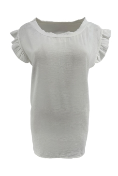 Top met kleine ruffle aan de mouw Lucy off-white. tkd