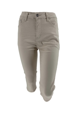 Capri broek met knoop en ritssluiting beige (BS6292-4#). SALE