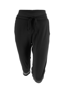 CAPRI travelstof broek met bies Bibianne zwart. btsb