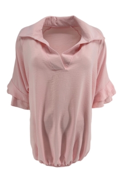 Blouse met korte volant mouw Kady baby roze