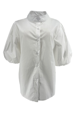 Blouse met knoopjes en pofmouw Spencer off-white