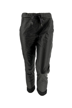 Leather-look jogg-jeans Salina zwart