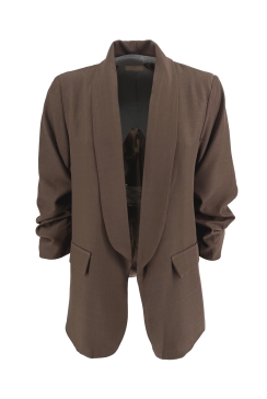 Colbert met smock-mouw Didi bruin